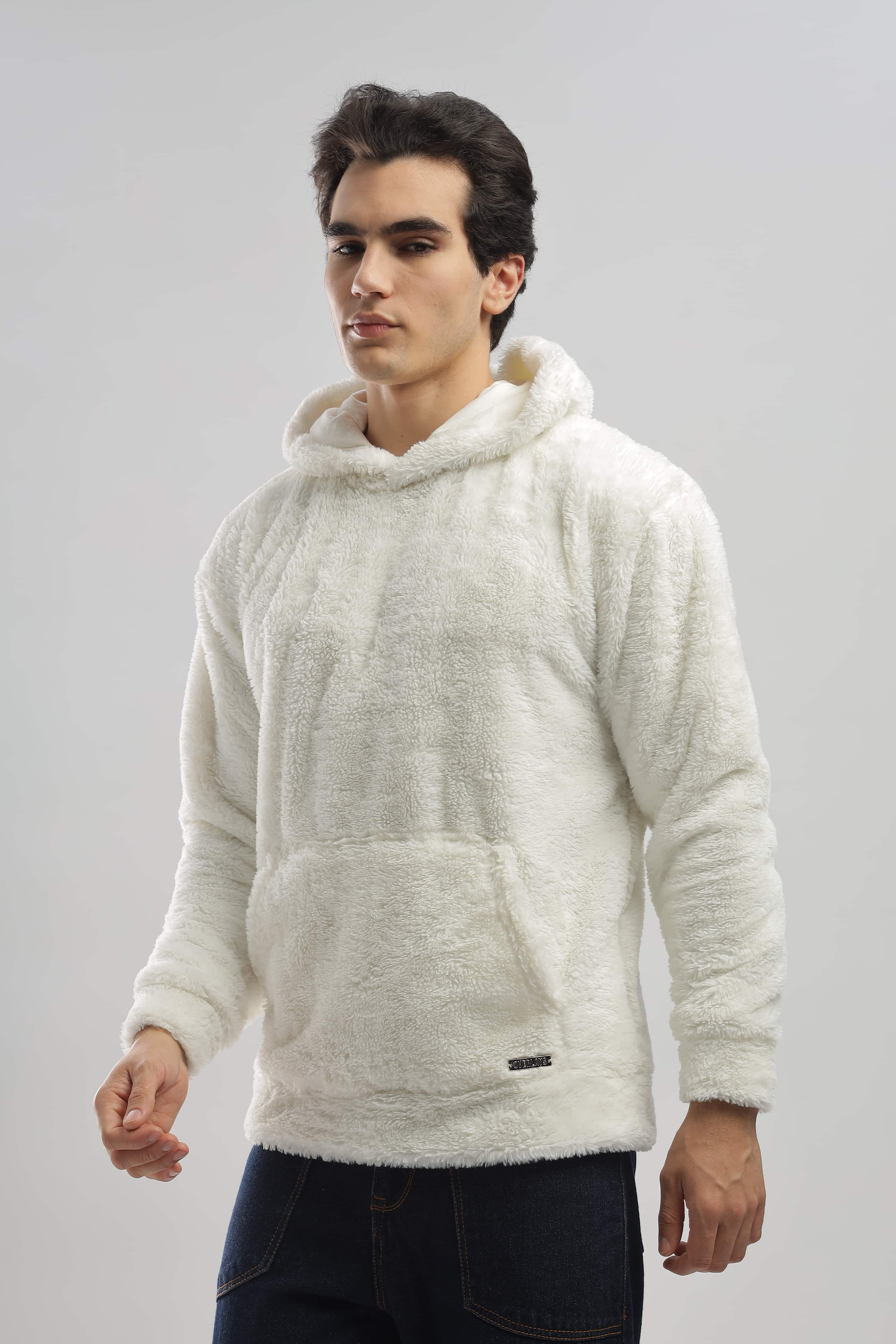 Artic Wolf White Oversized Hoodie
