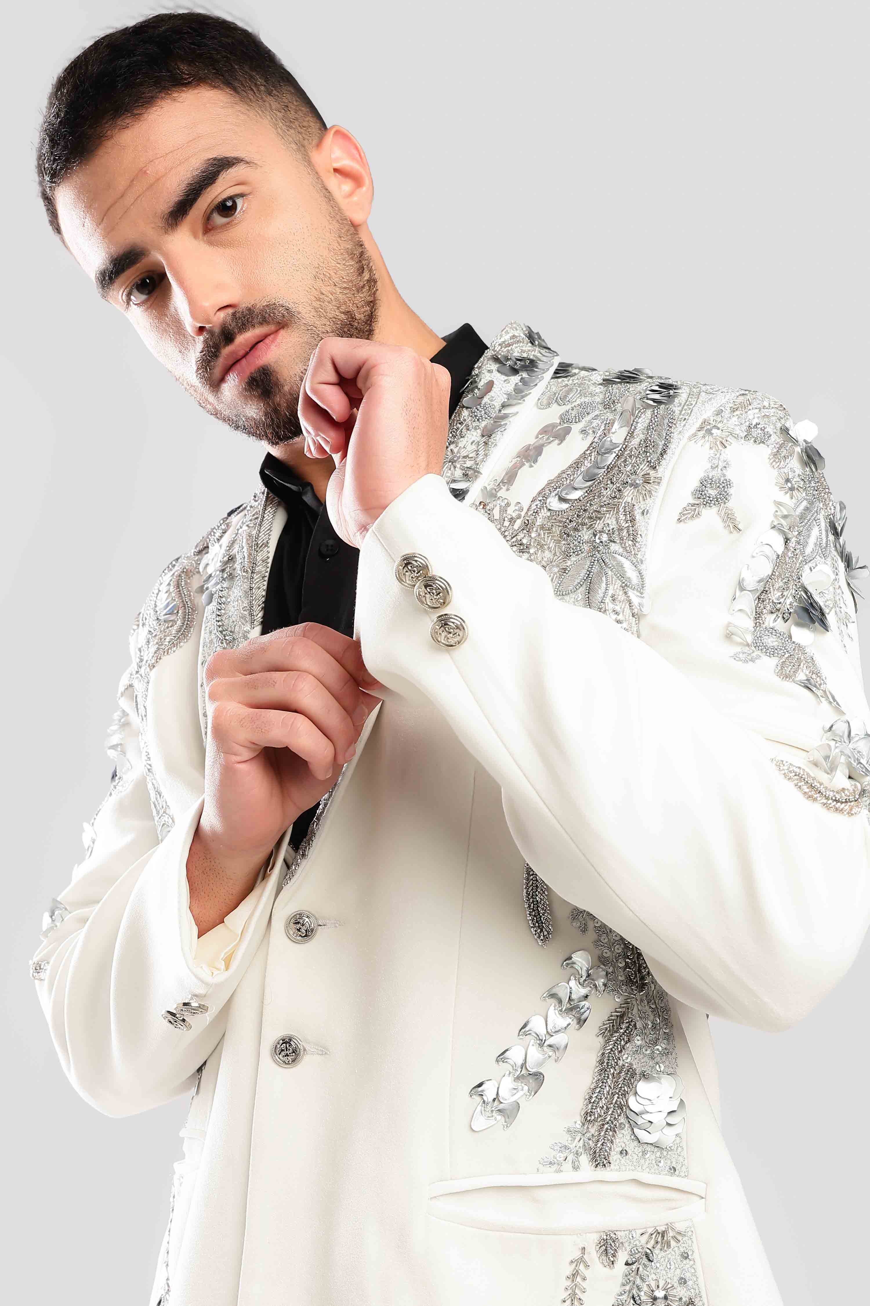 Gilded Inlay Zardozi Suit