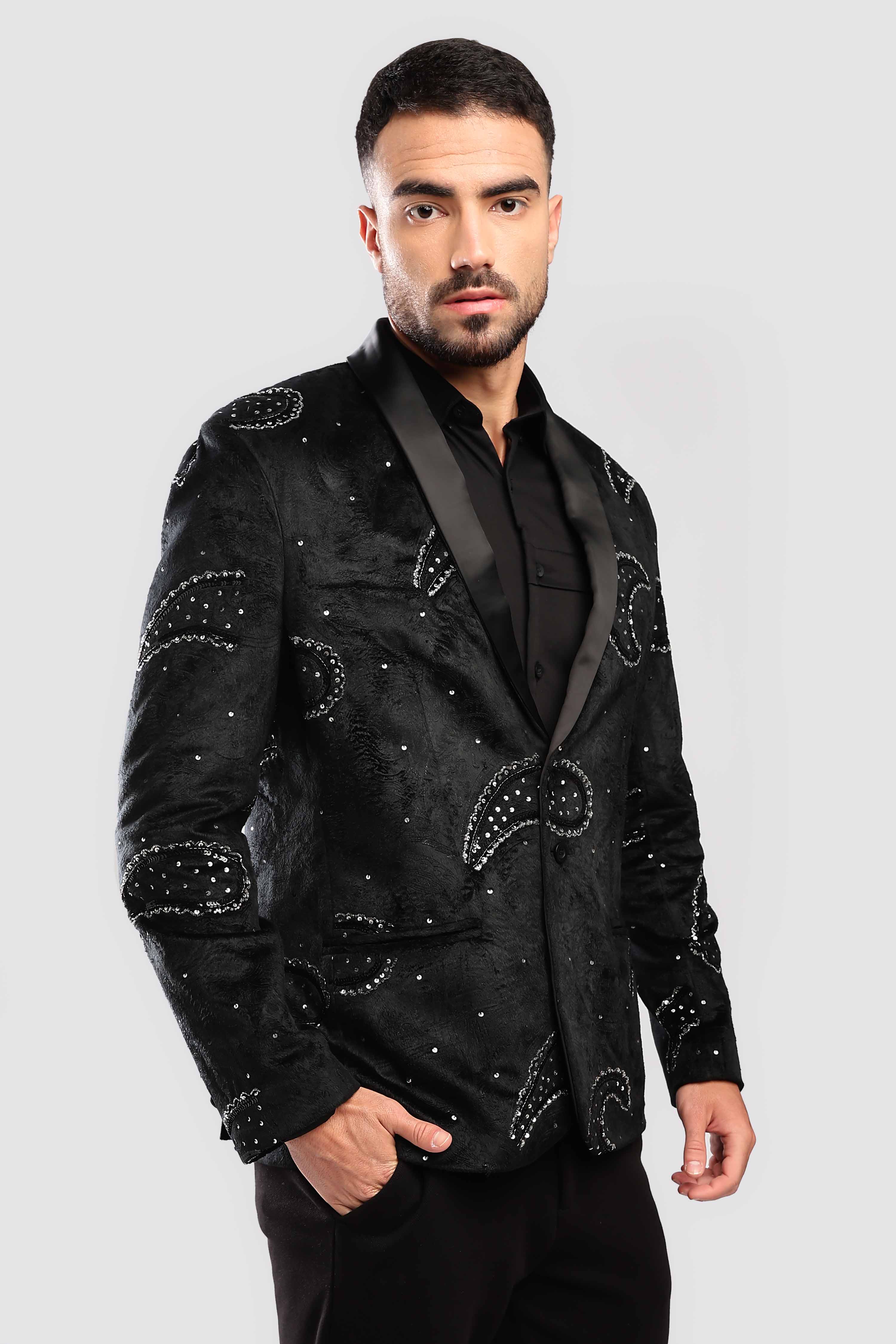 Stardust Sequenced Paisley Suit