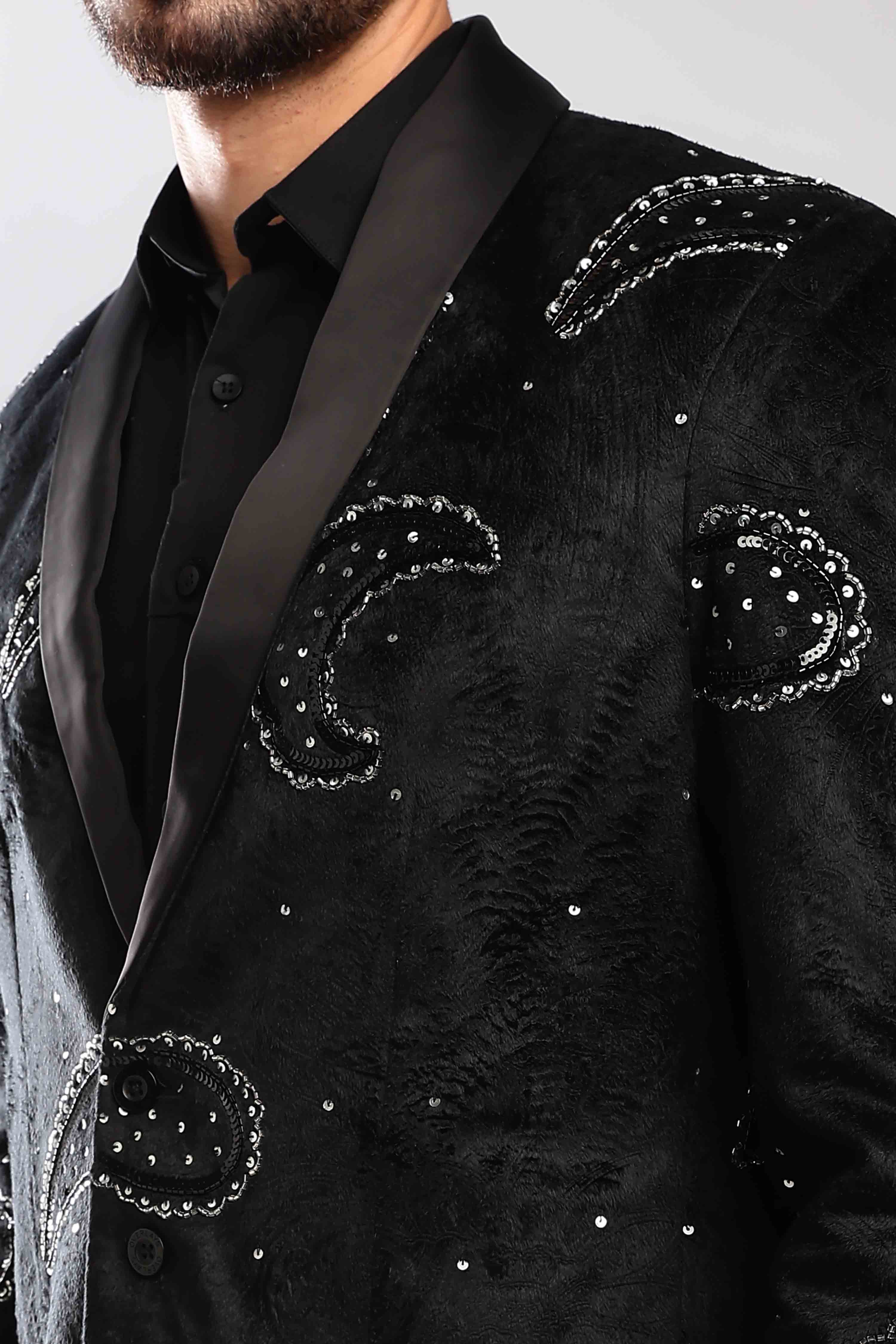 Stardust Sequenced Paisley Suit