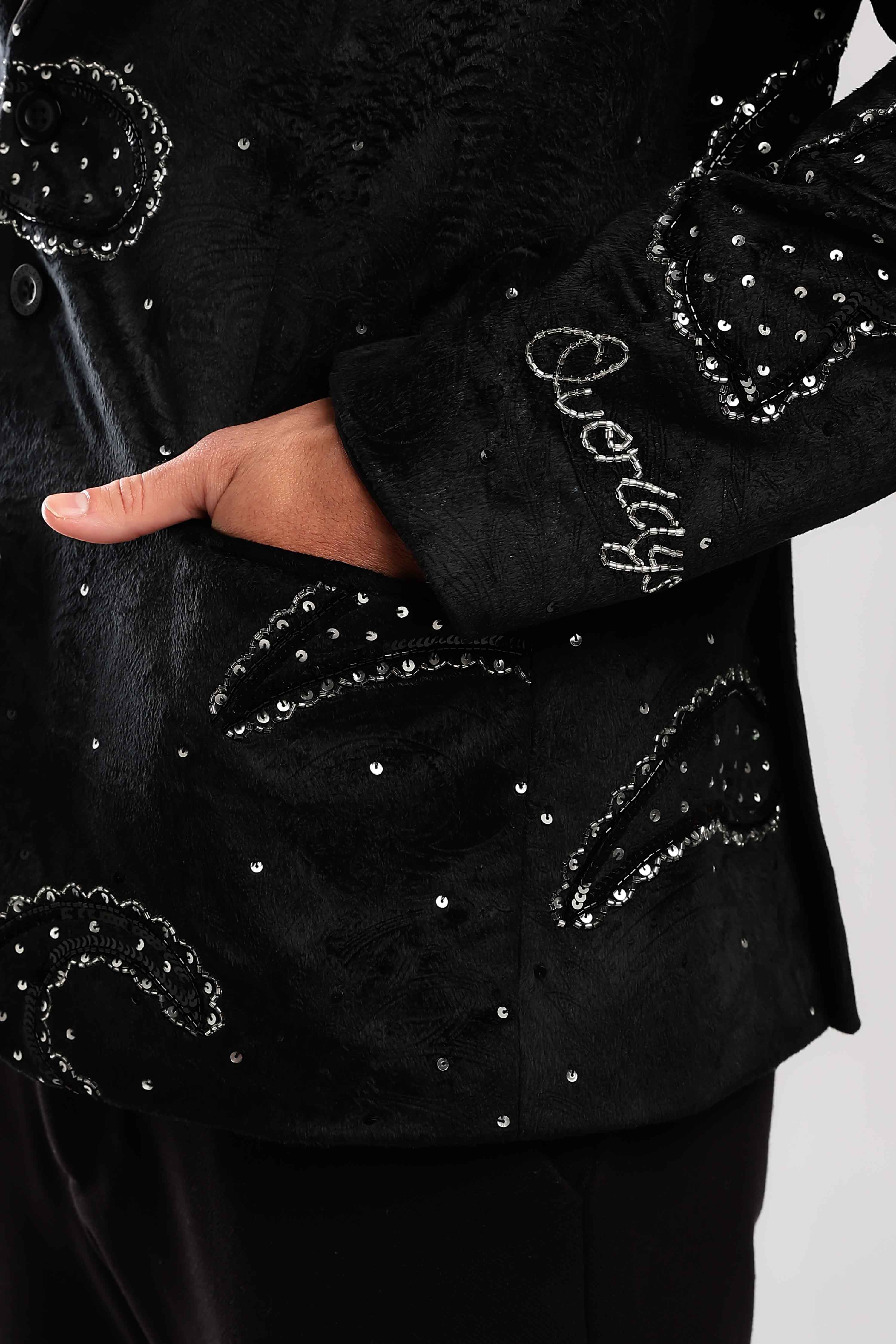 Stardust Sequenced Paisley Suit
