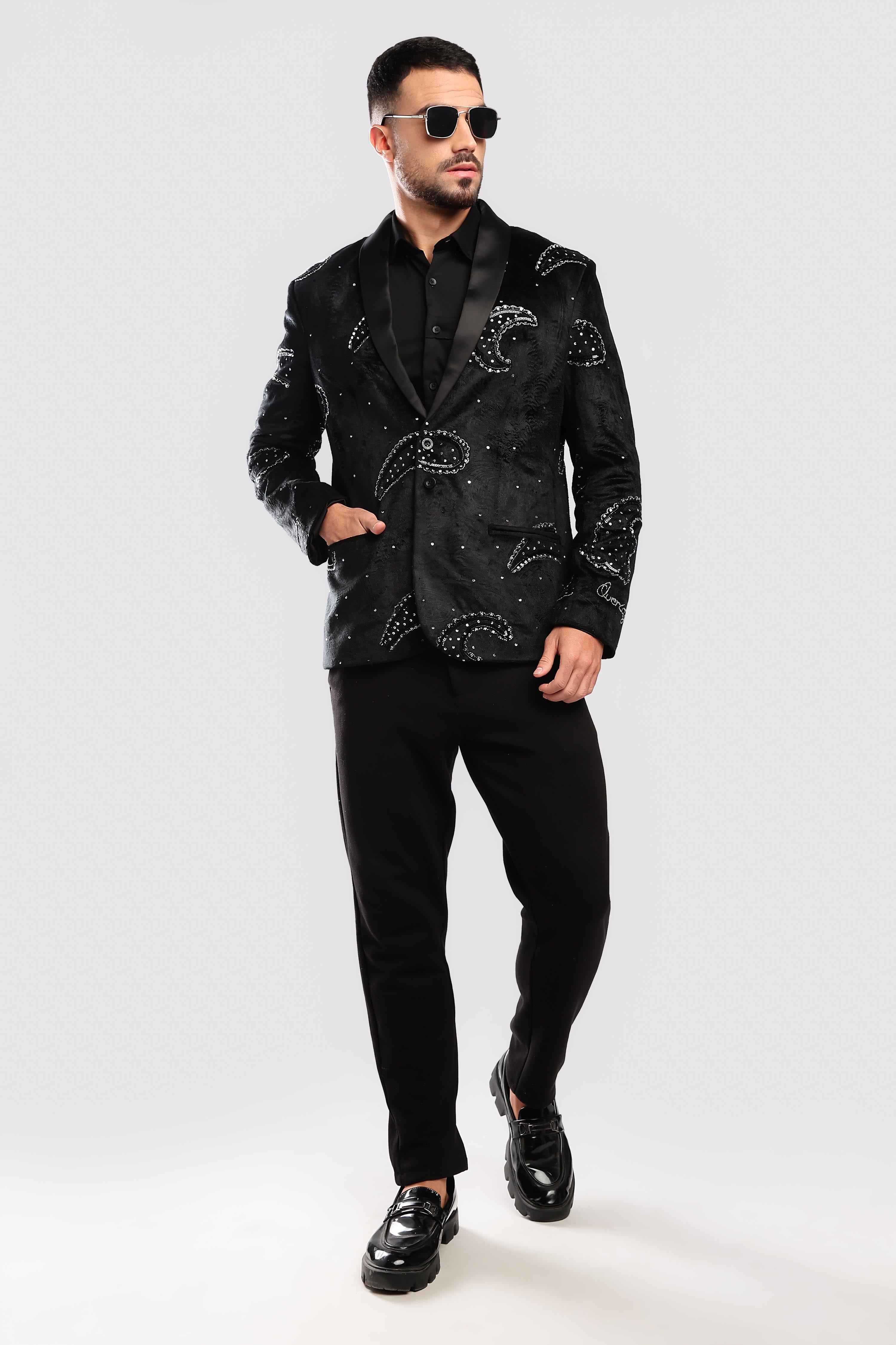 Stardust Sequenced Paisley Suit