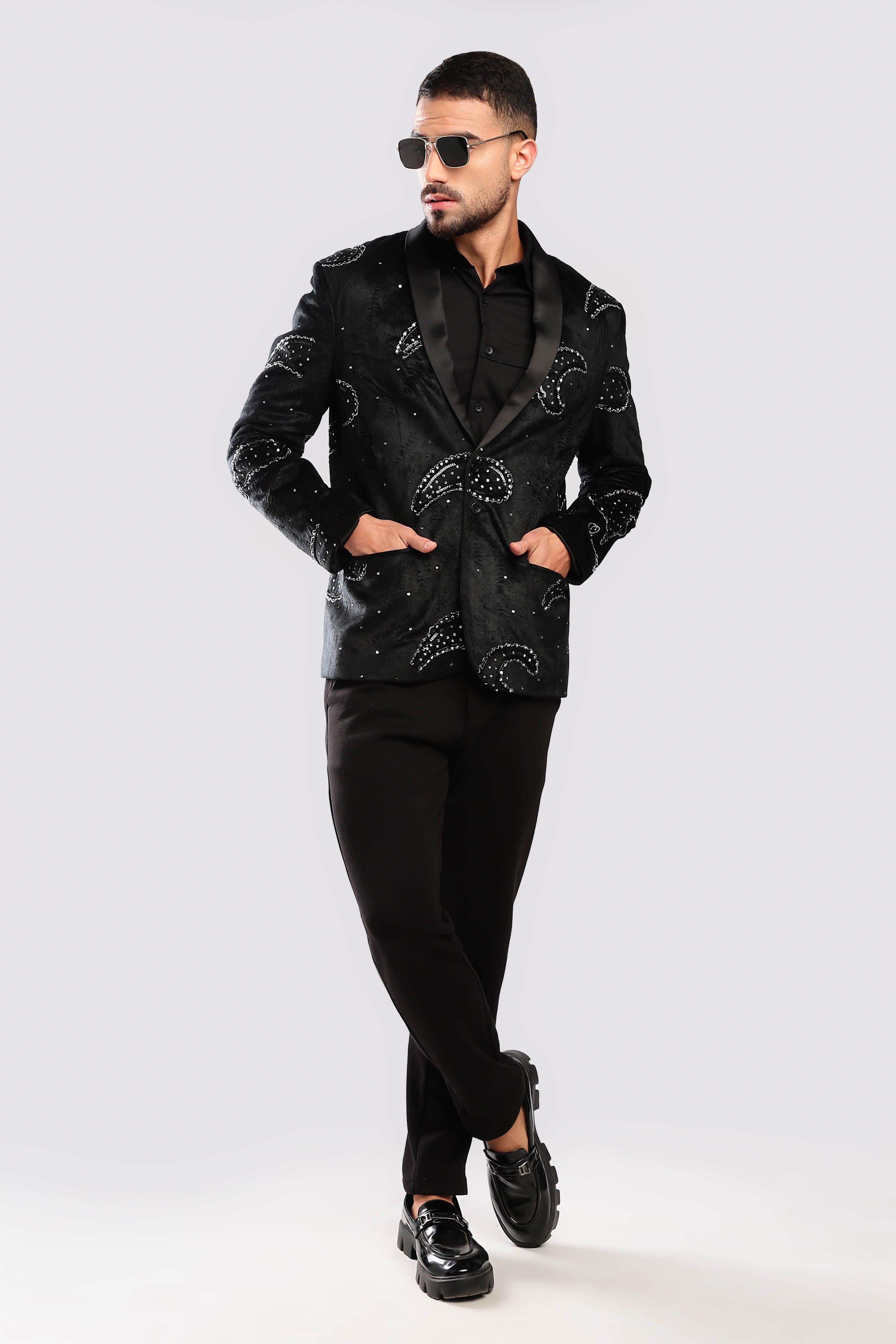 Stardust Sequenced Paisley Suit