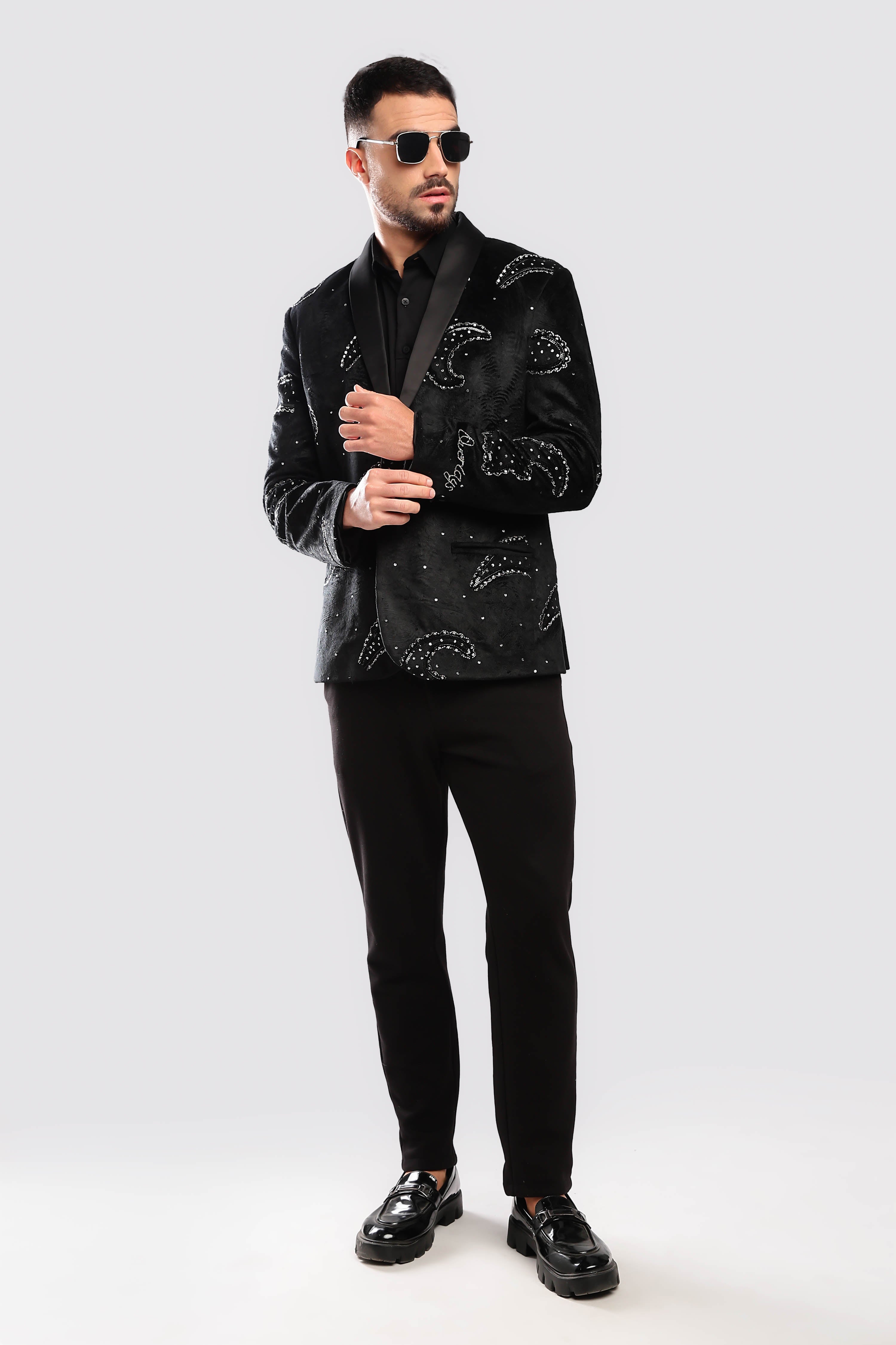 Stardust Sequenced Paisley Suit