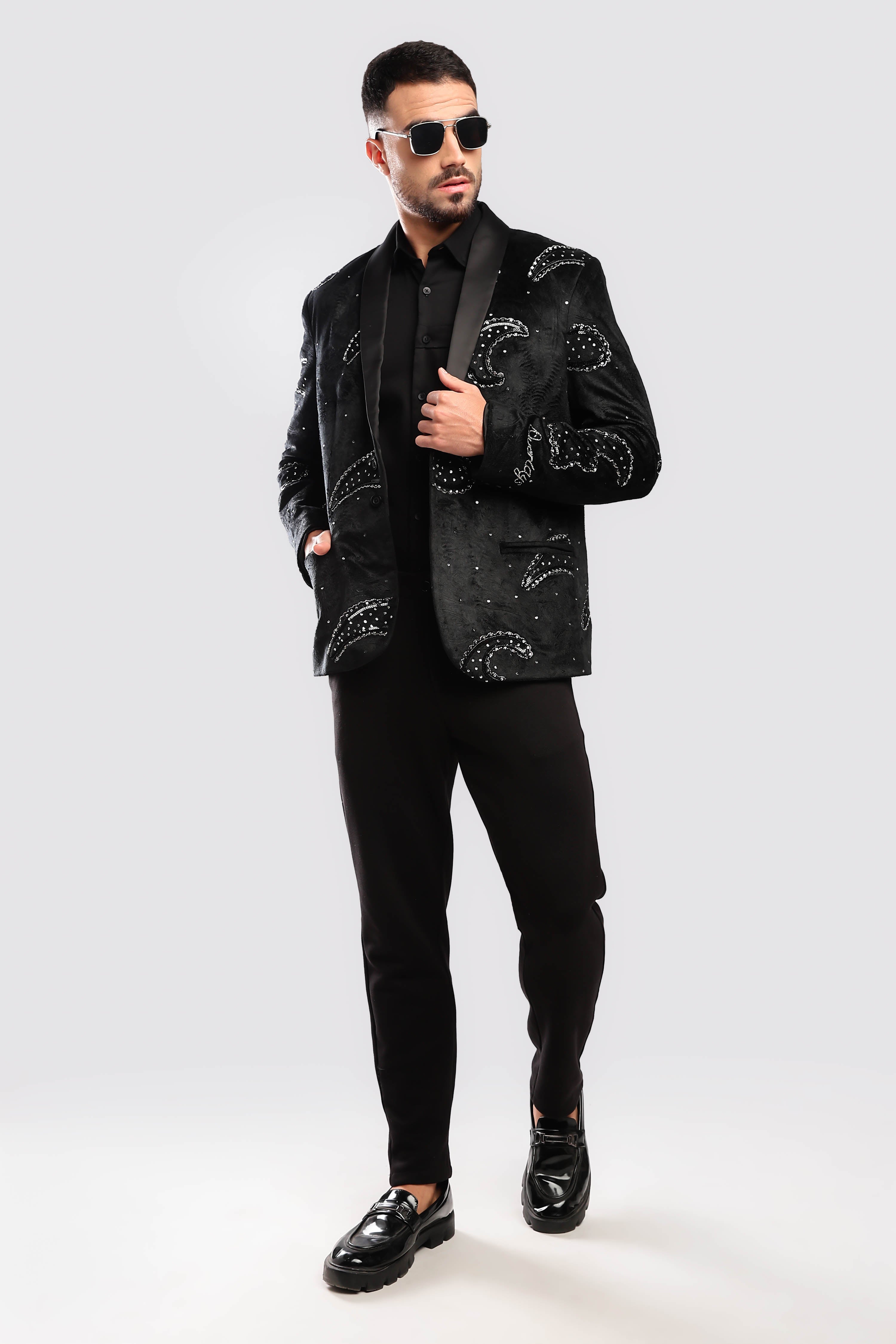 Stardust Sequenced Paisley Suit