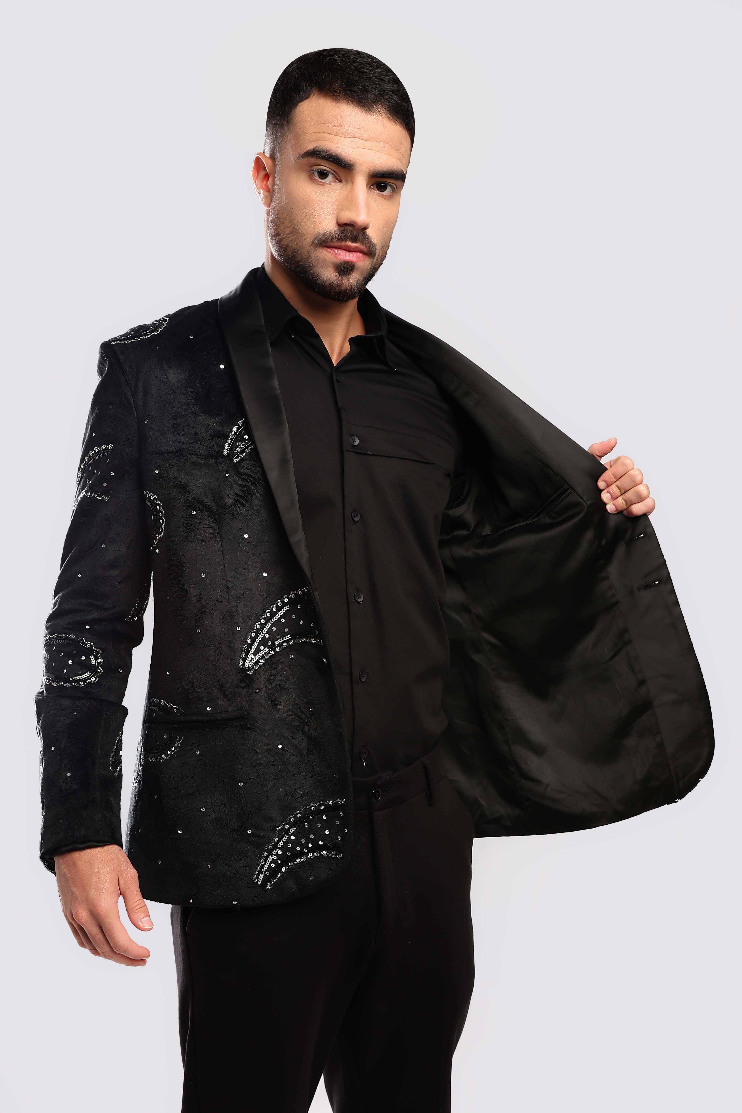 Stardust Sequenced Paisley Suit