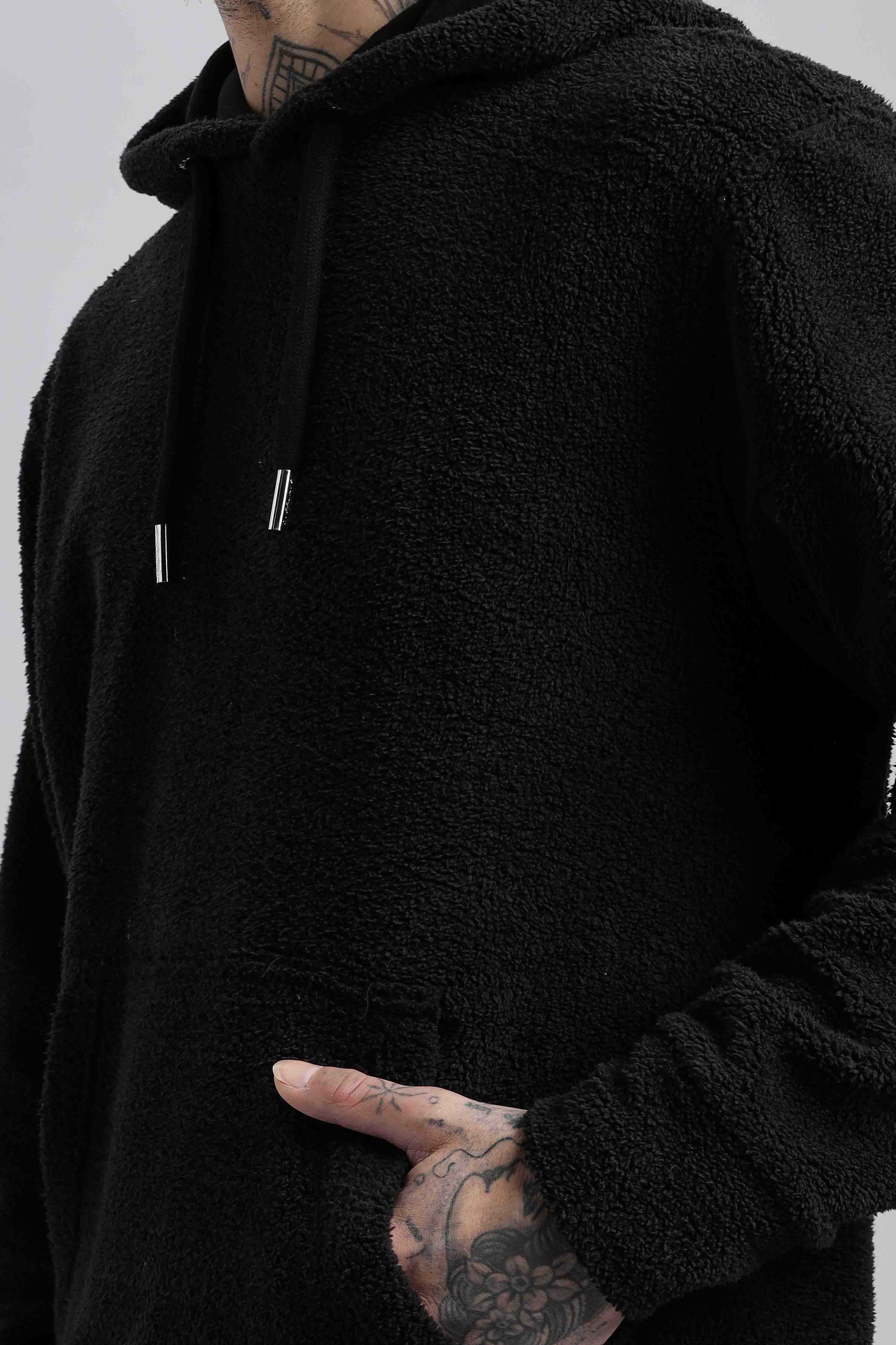 Raven Ted Sherpa Oversized Hoodie